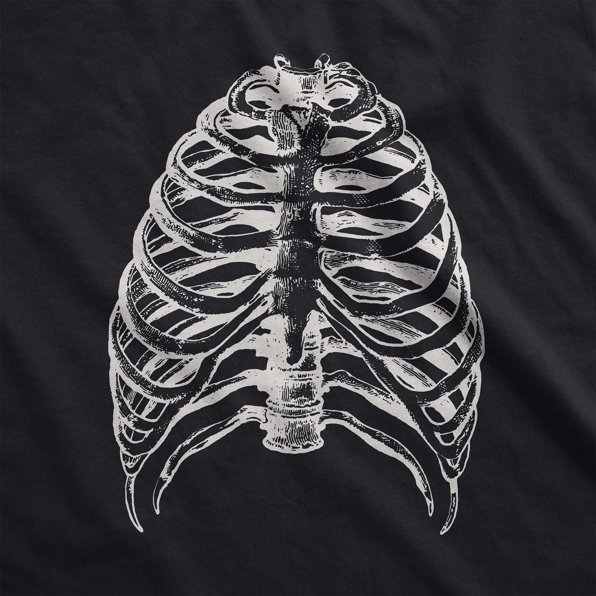 Skeleton Rib Cage - Adult Unisex Jersey Crew Tee