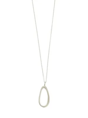 Small Oval Silver Necklace