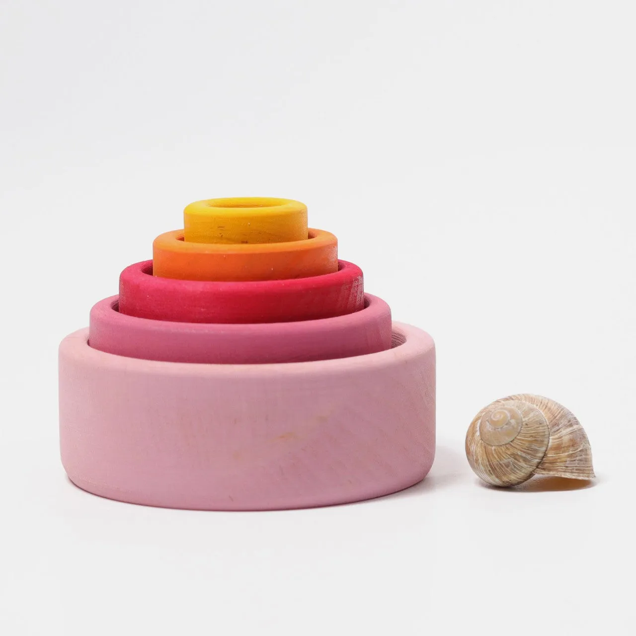 Small Stacking Bowls, Lollipop  (Multicoloured) - Grimm's Wooden Toys