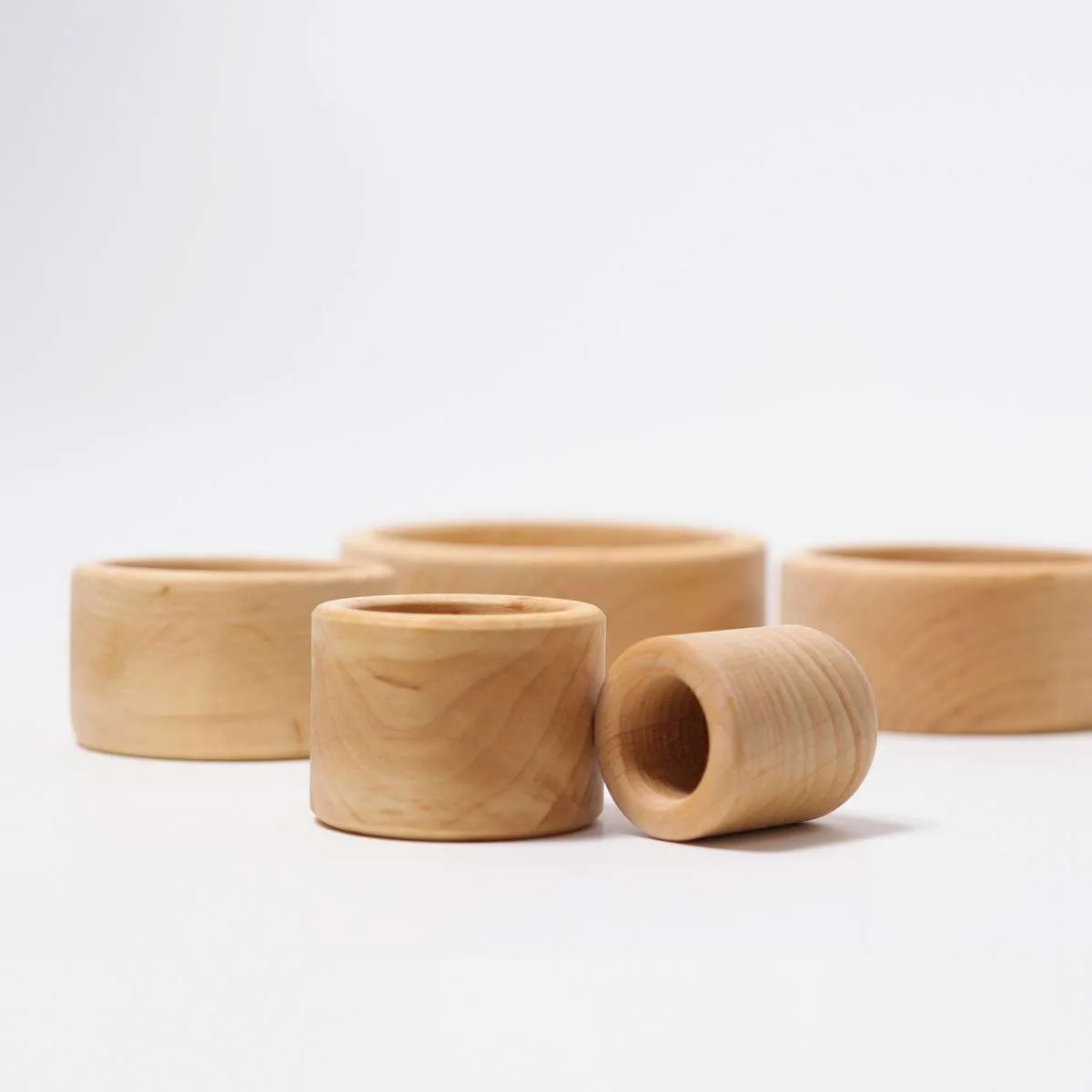 Small Stacking Bowls Natural - Grimm's Wooden Toys
