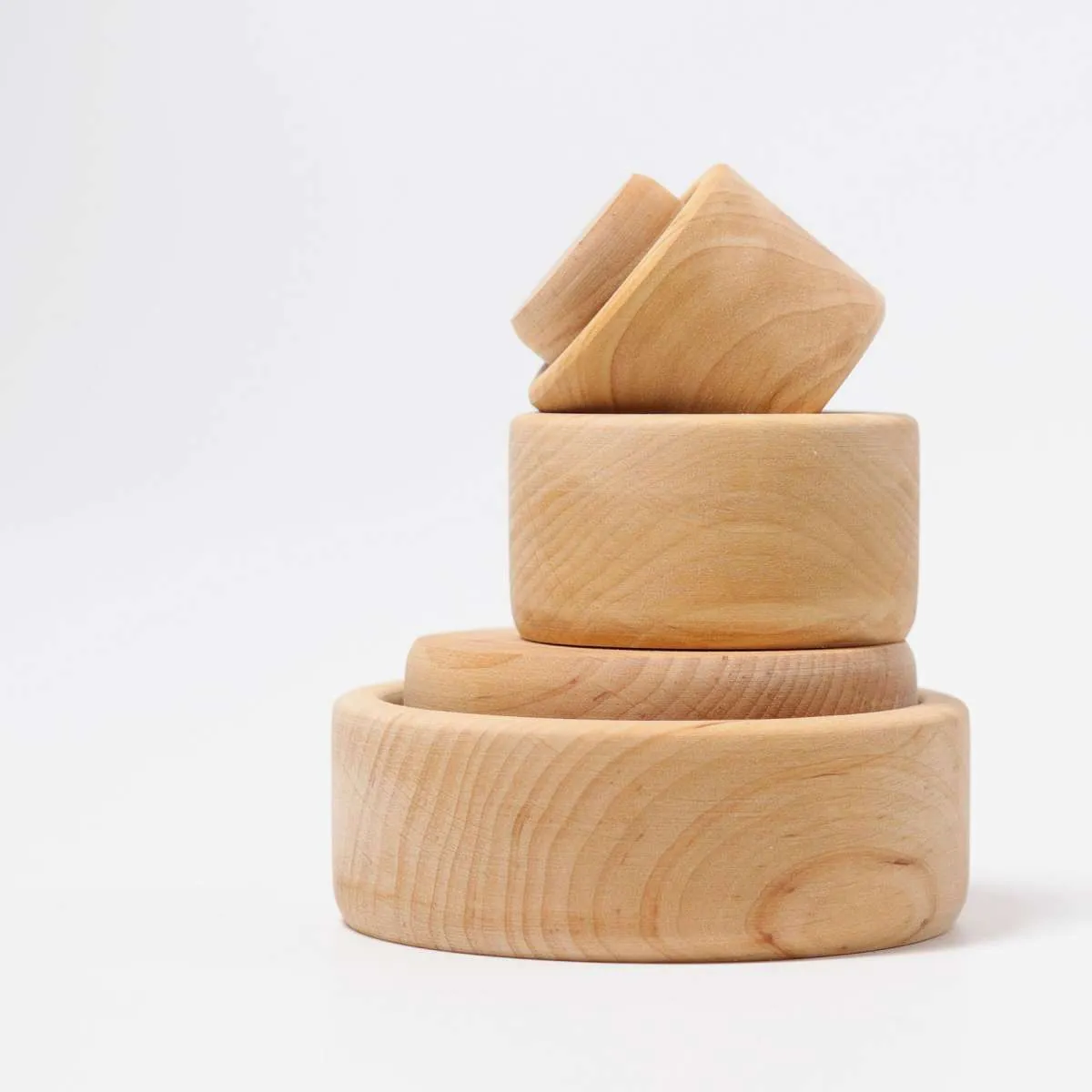 Small Stacking Bowls Natural - Grimm's Wooden Toys