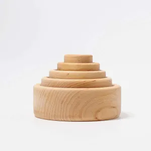 Small Stacking Bowls Natural - Grimm's Wooden Toys