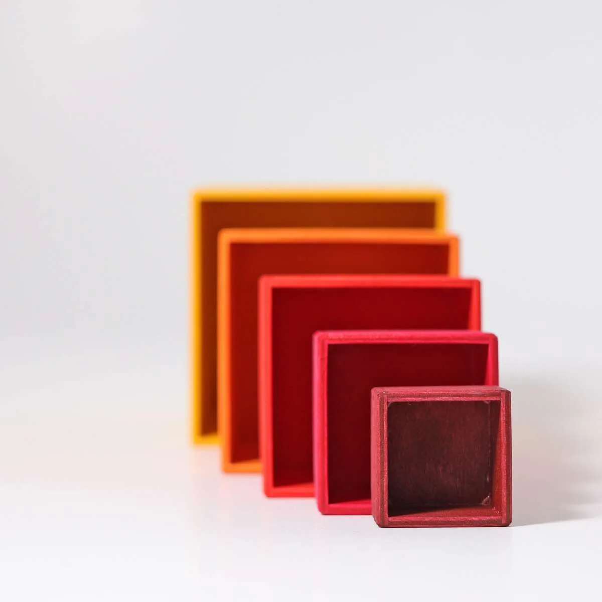 Small Stacking Boxes, Yellow-Orange - Grimm's Wooden Toys