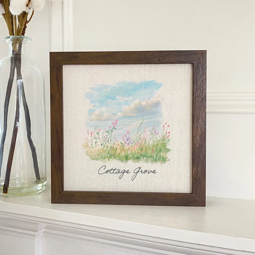 Spring Day - Custom Framed Sign