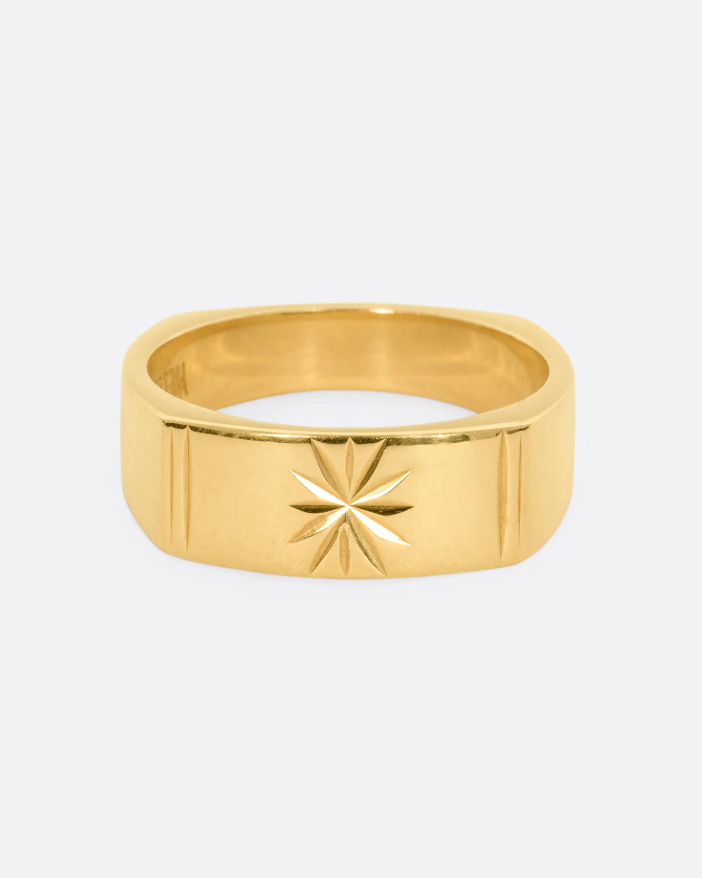 Square Star Etching Ring