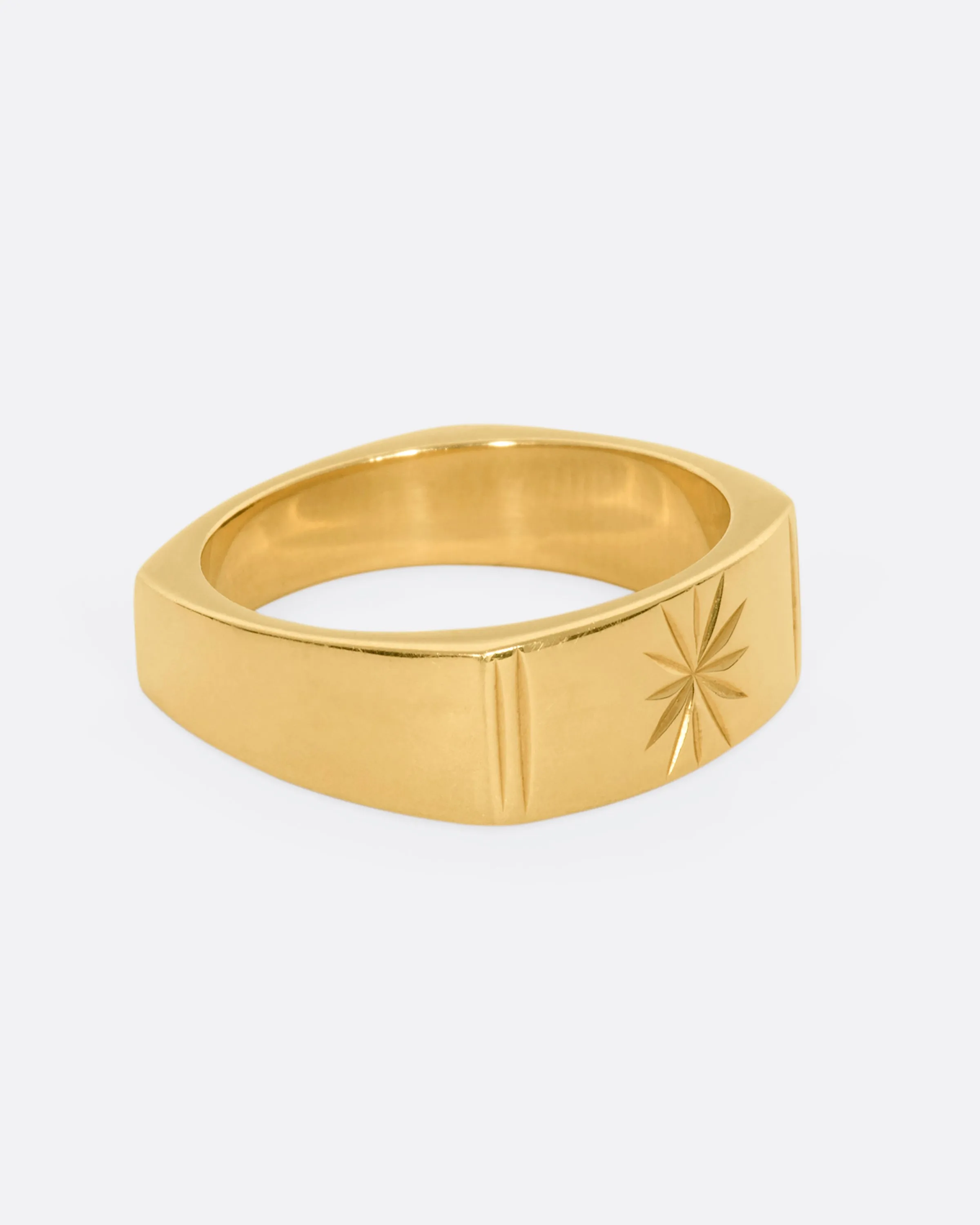 Square Star Etching Ring