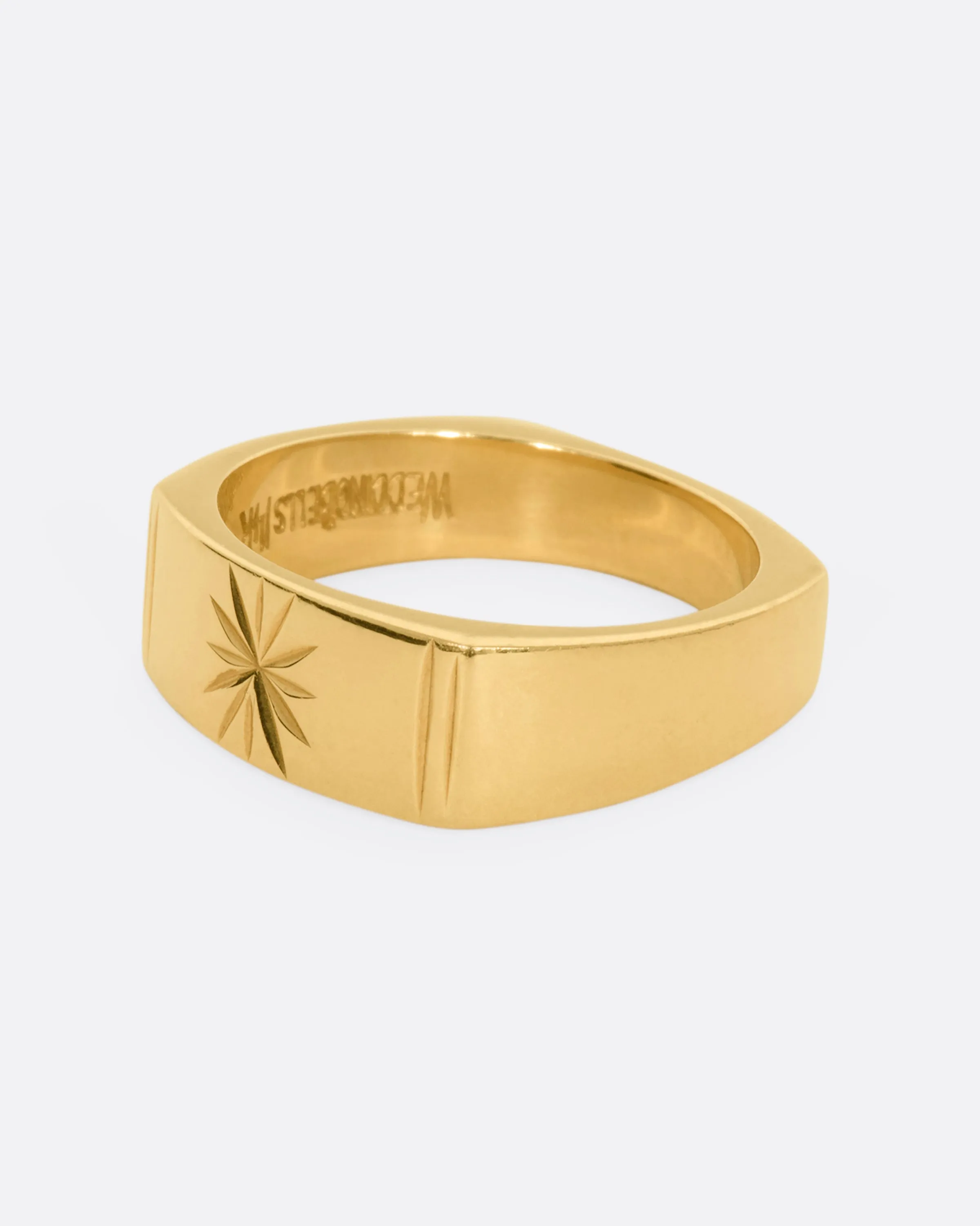 Square Star Etching Ring
