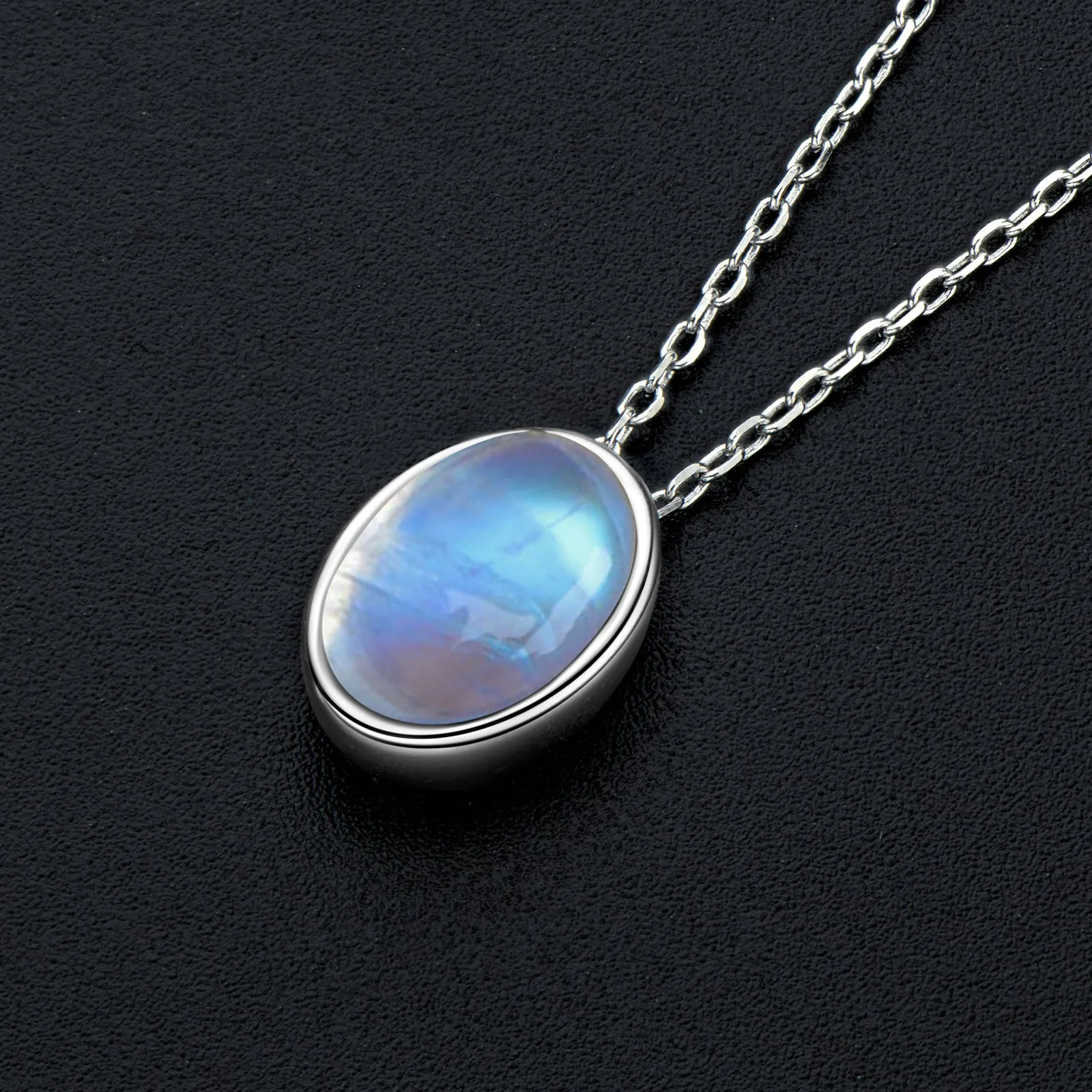 Sterling Silver Moonstone Pendant Necklace