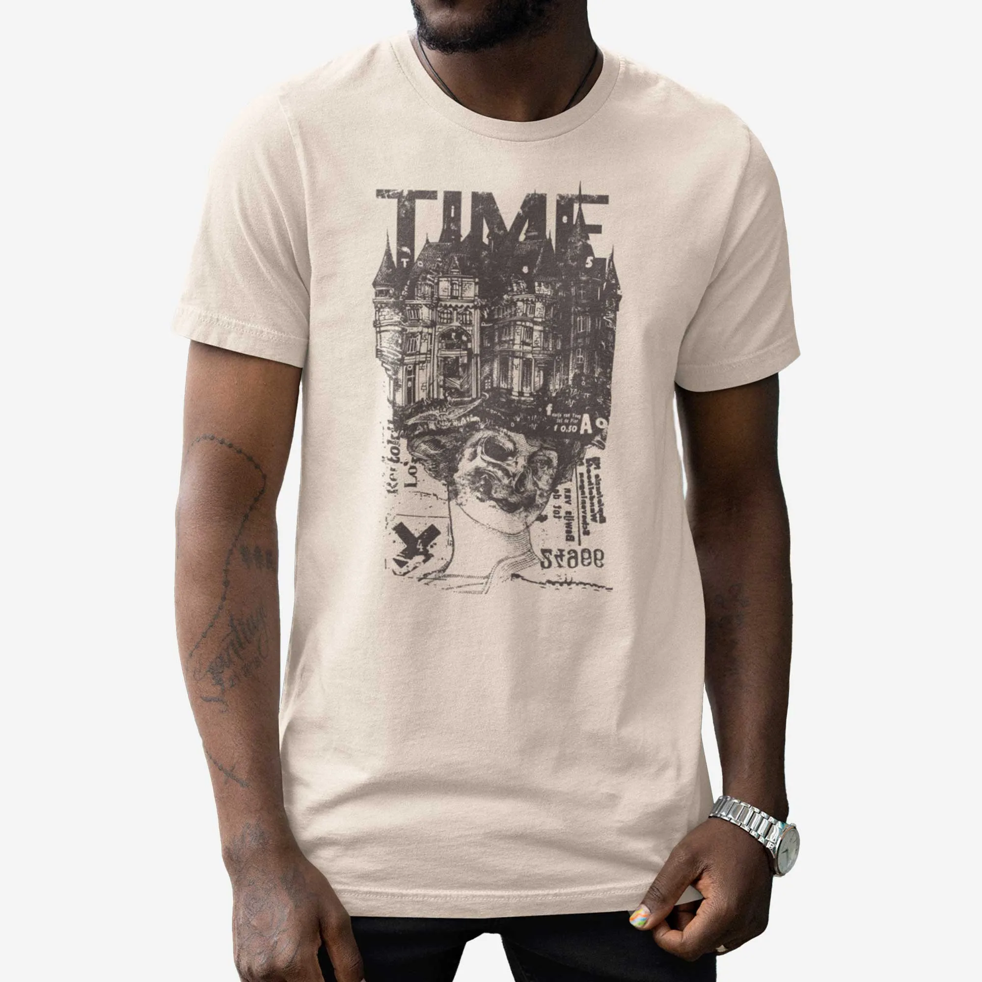 Time Memento Mori - Adult Unisex Jersey Crew Tee