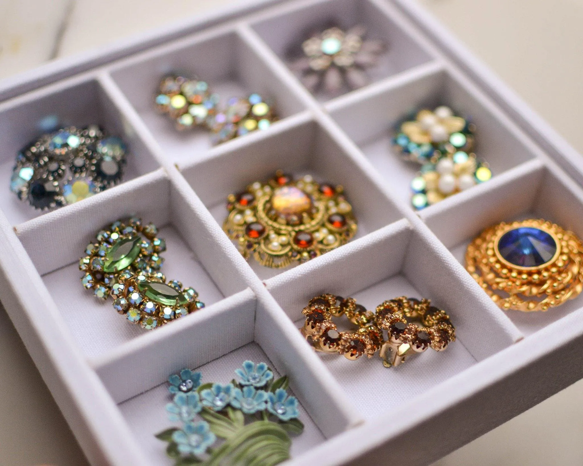 Turquoise, Pearl and Gold Filigree Earrings