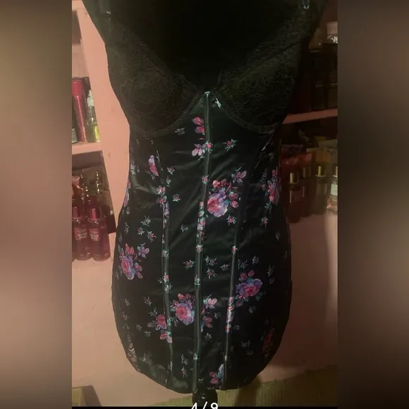 VICTORIA'S SECRET Stretch Satin Corset Mini Slip