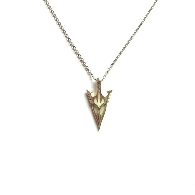Vintage Punk Luminous Totem Crow Skull Necklace